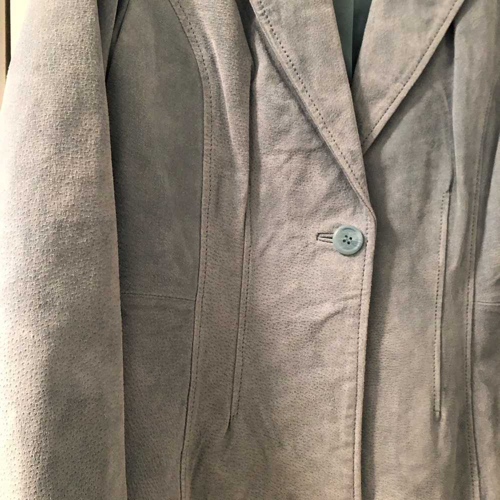 Relativity Light Blue Suede Jacket - image 4